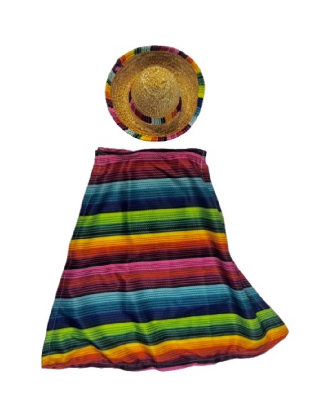 Mexican Serape & Sombrero Dog Costume